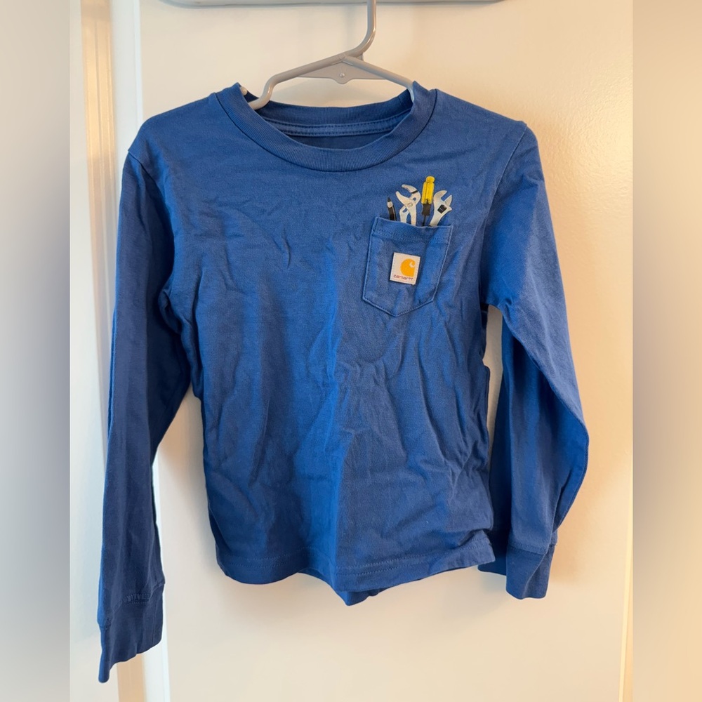 Toddler boys Carhartt blue Long sleeve Tshirt- 2T